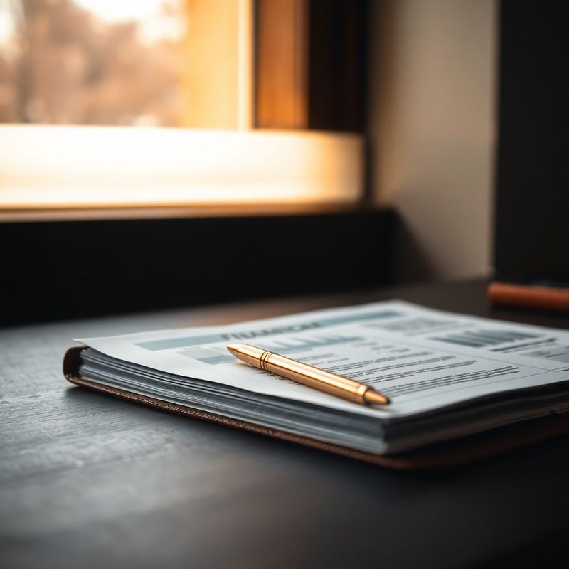 Document de planificare financiară pe un birou de culoare cărbune